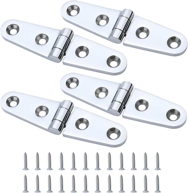 YANYUCB Boat Hatch Hinge 316 Stainless Steel Cabinet Door Casting Hinges Marine Hardware with Screw for Boat (4 inch x 1 inch)(6.3 inch x 1 inch) - Image 1